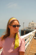 Far Out Headband in Rosy Pink & Moss