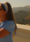 Far Out Headband in Powder Blue & Limoncello