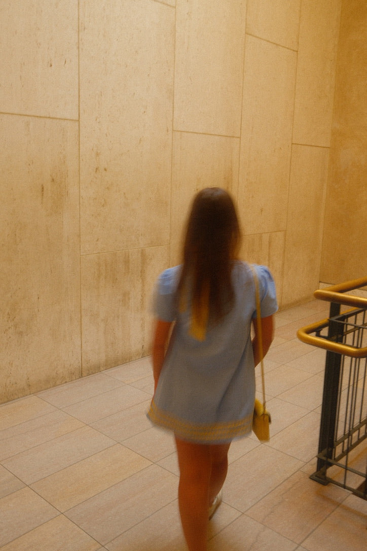 Nomad Mini Dress in Powder Blue