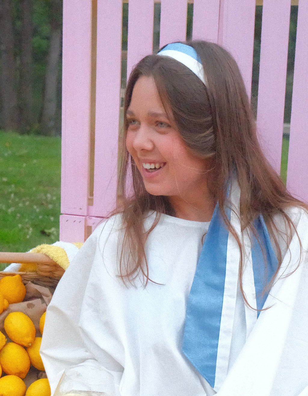 Far Out Headband in Provence Blue & Cream