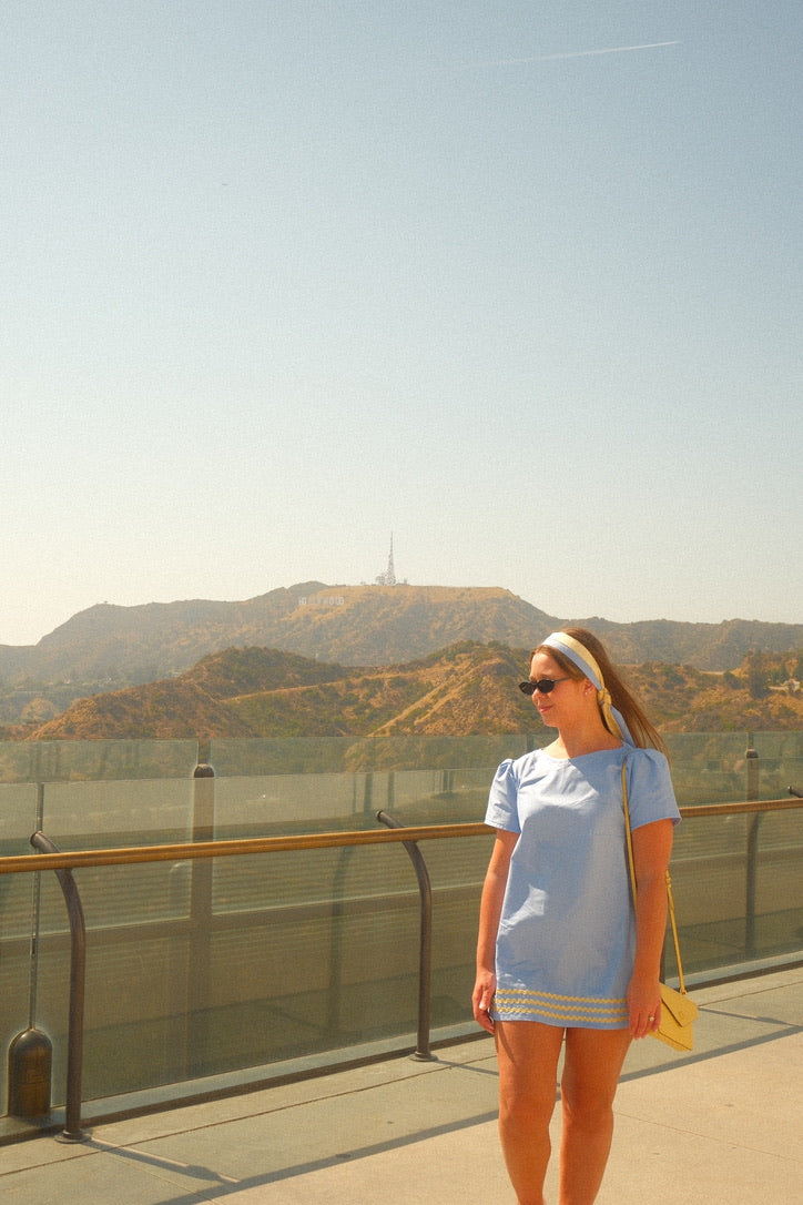 Nomad Mini Dress in Powder Blue