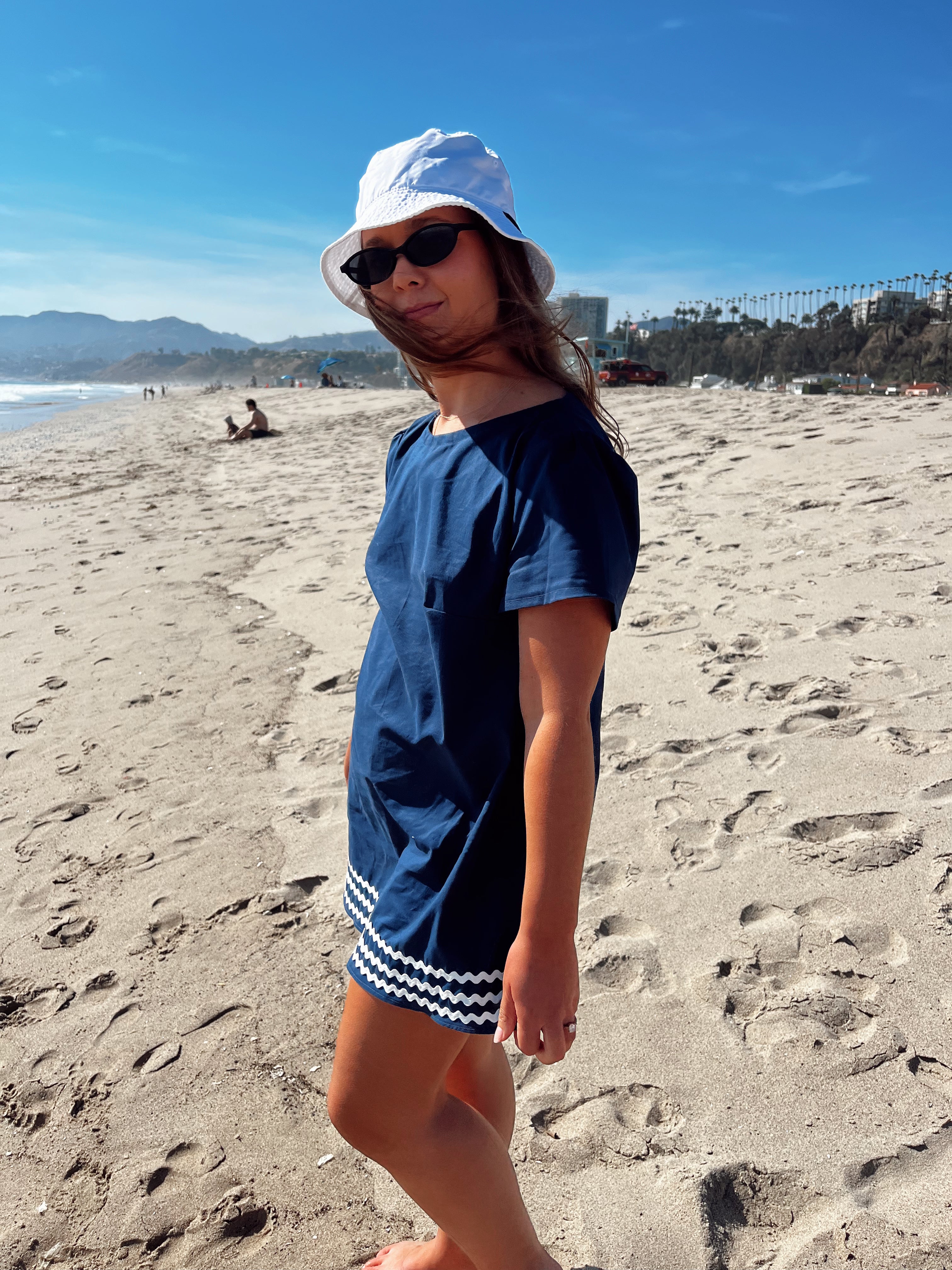 Nomad Mini Dress in Midnight Navy