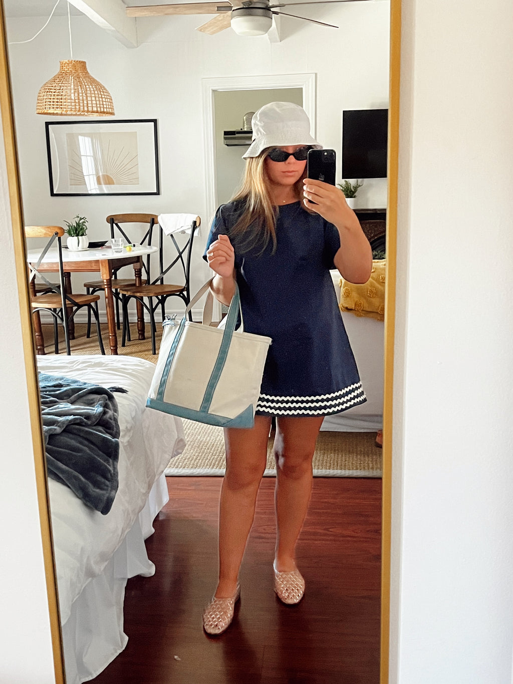 Nomad Mini Dress in Midnight Navy