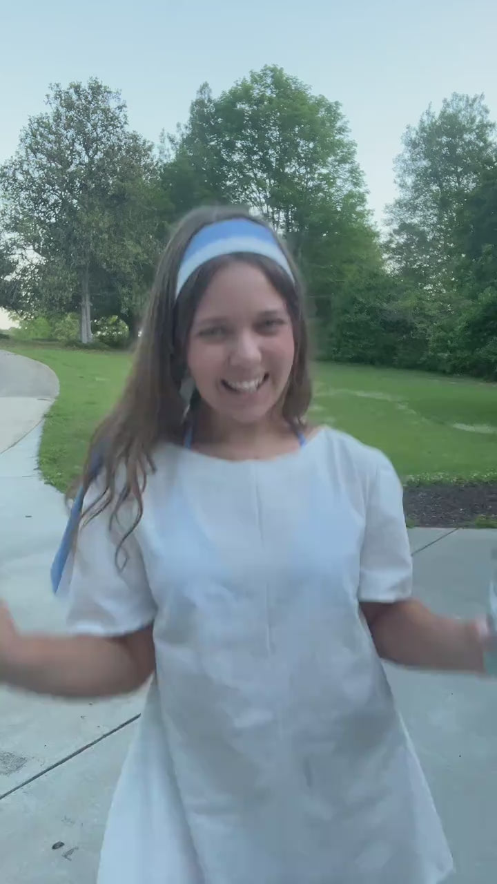 Far Out Headband in Provence Blue & Cream